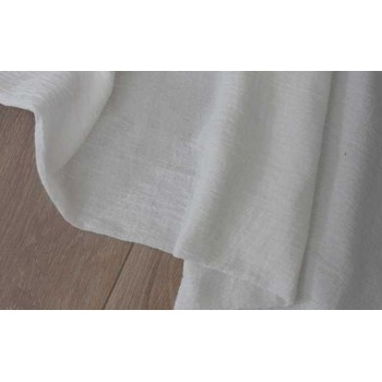 Tela de cortinería Gasa Lino Blanco